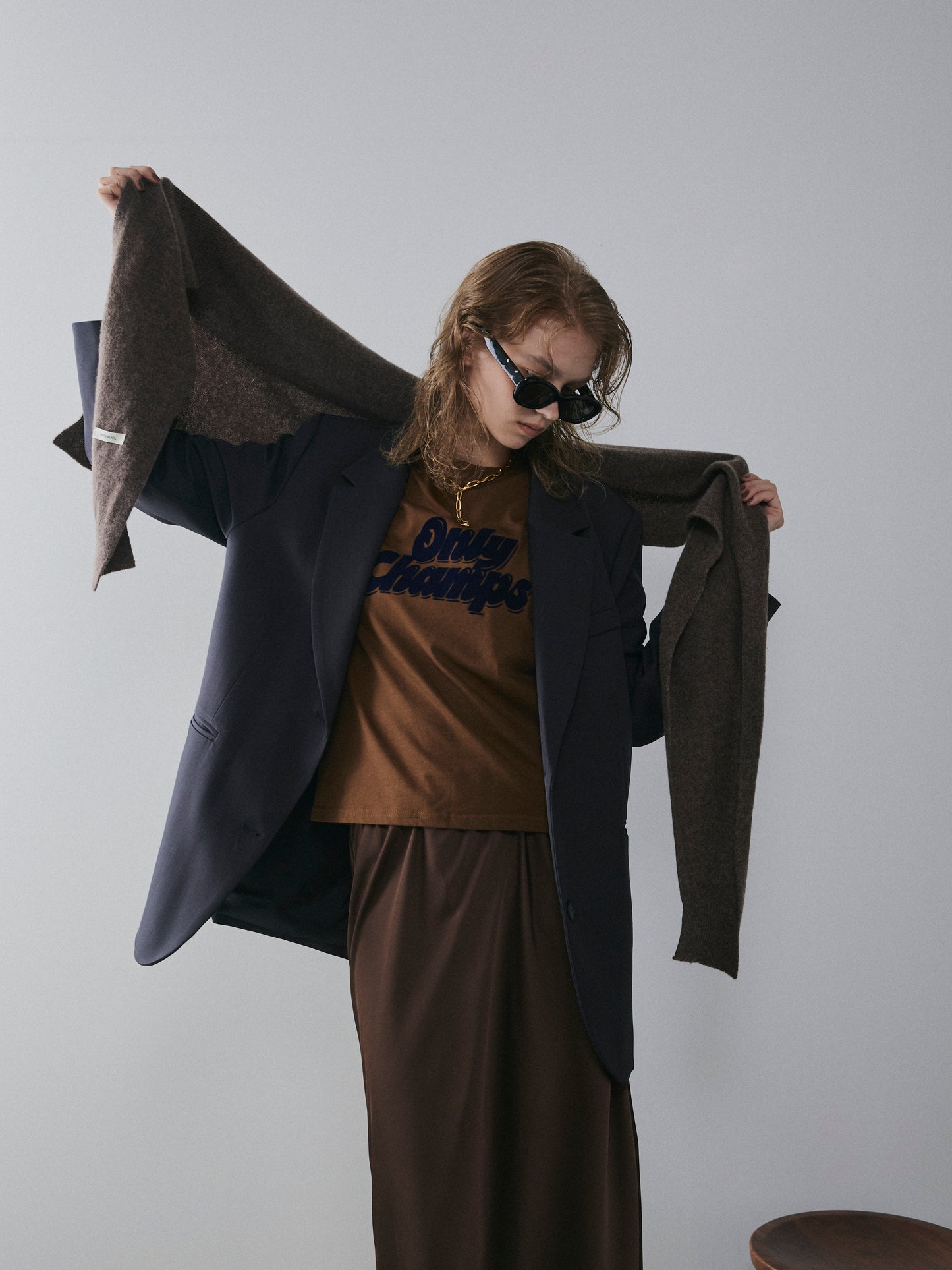 【予約:11月中旬】Cutting Knit DesignScarf/60251000032