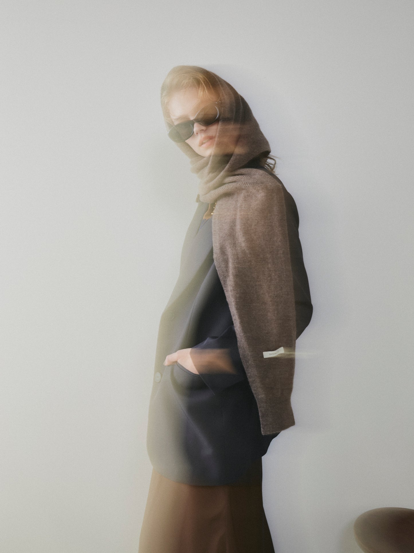 【予約:11月中旬】Cutting Knit DesignScarf/60251000032