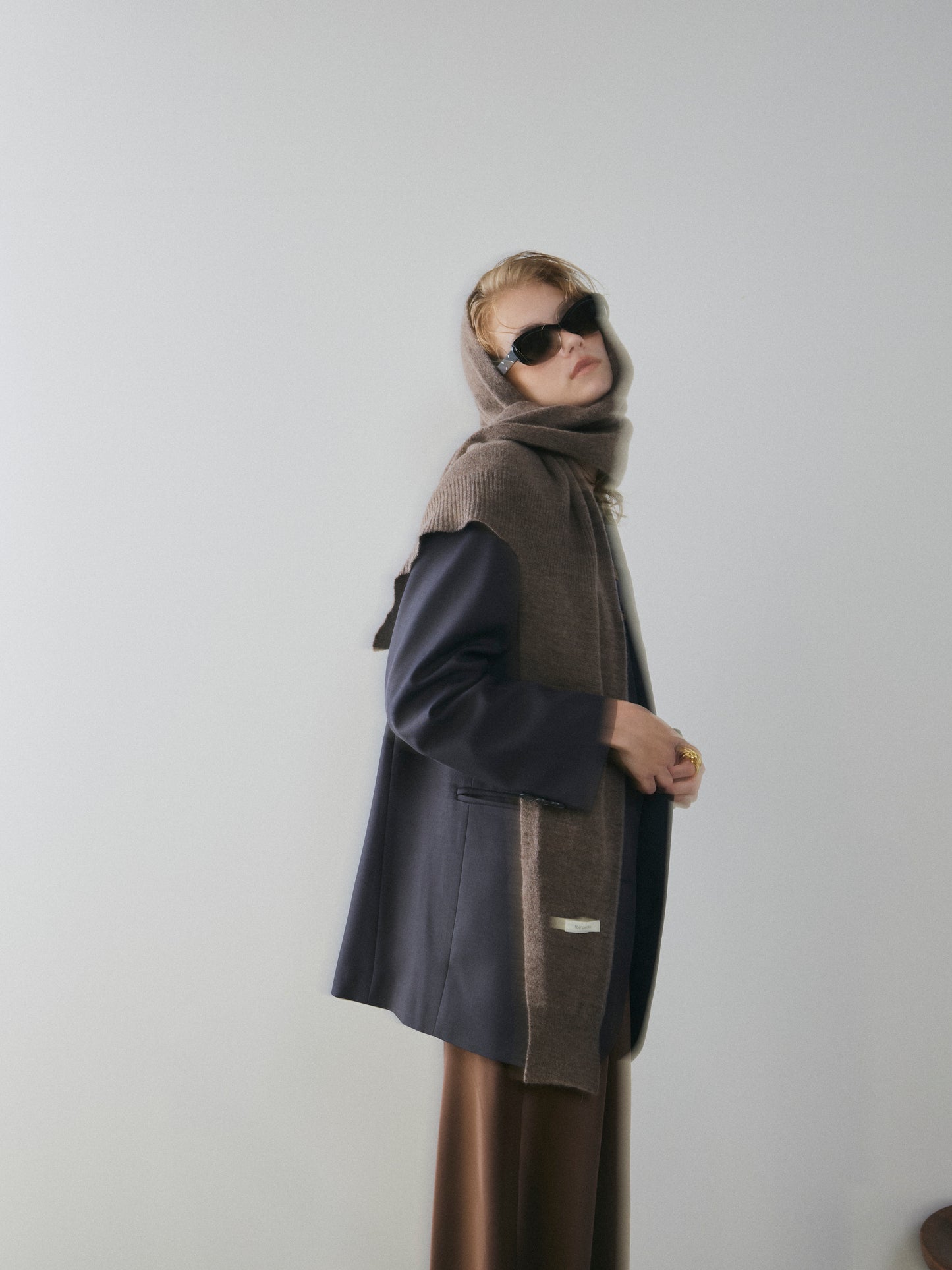 【予約:11月中旬】Cutting Knit DesignScarf/60251000032
