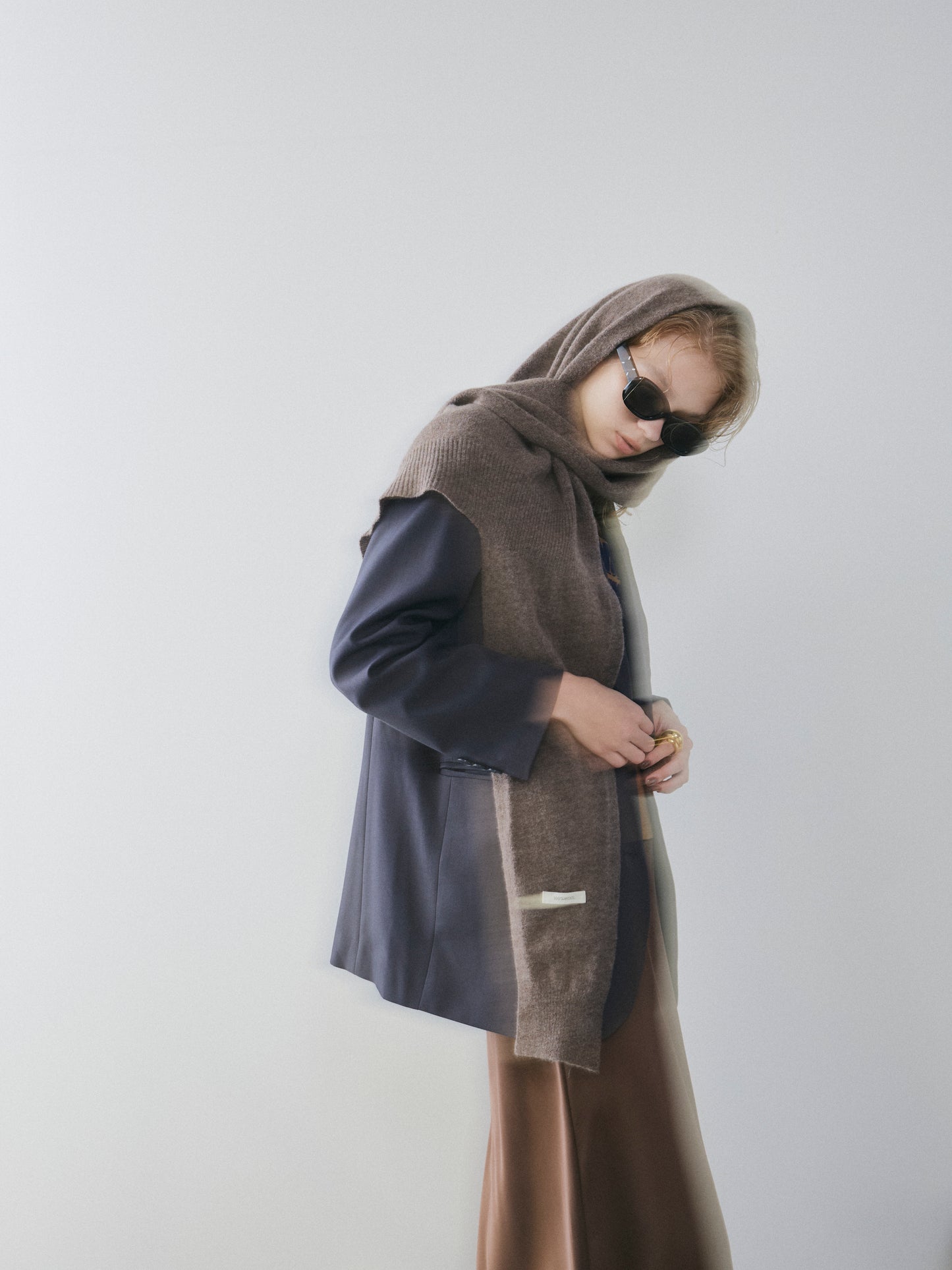 【予約:11月中旬】Cutting Knit DesignScarf/60251000032