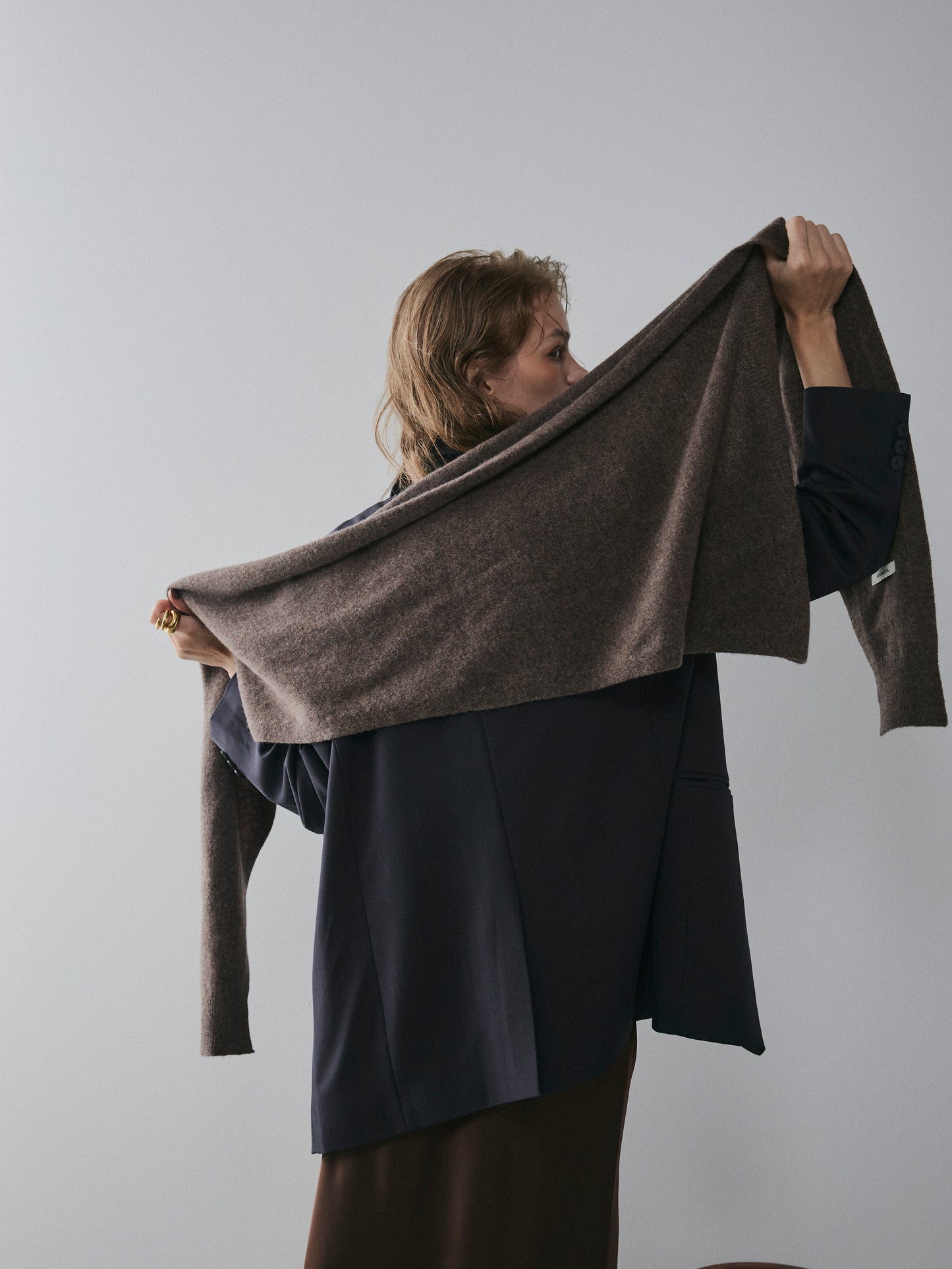 【予約:11月中旬】Cutting Knit DesignScarf/60251000032