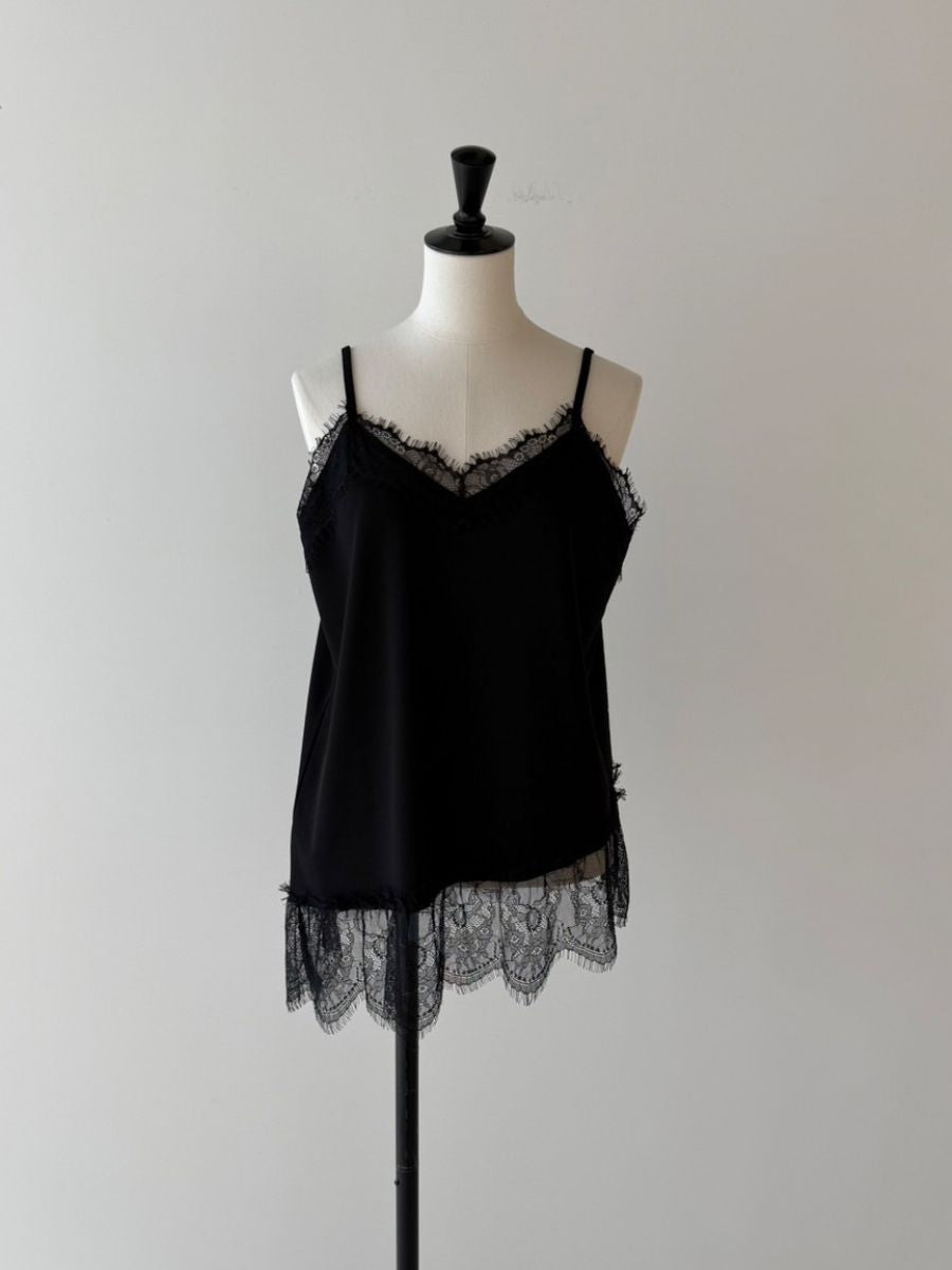 【予約:11月中旬】Asymmetry Lace Camisole/60251001014
