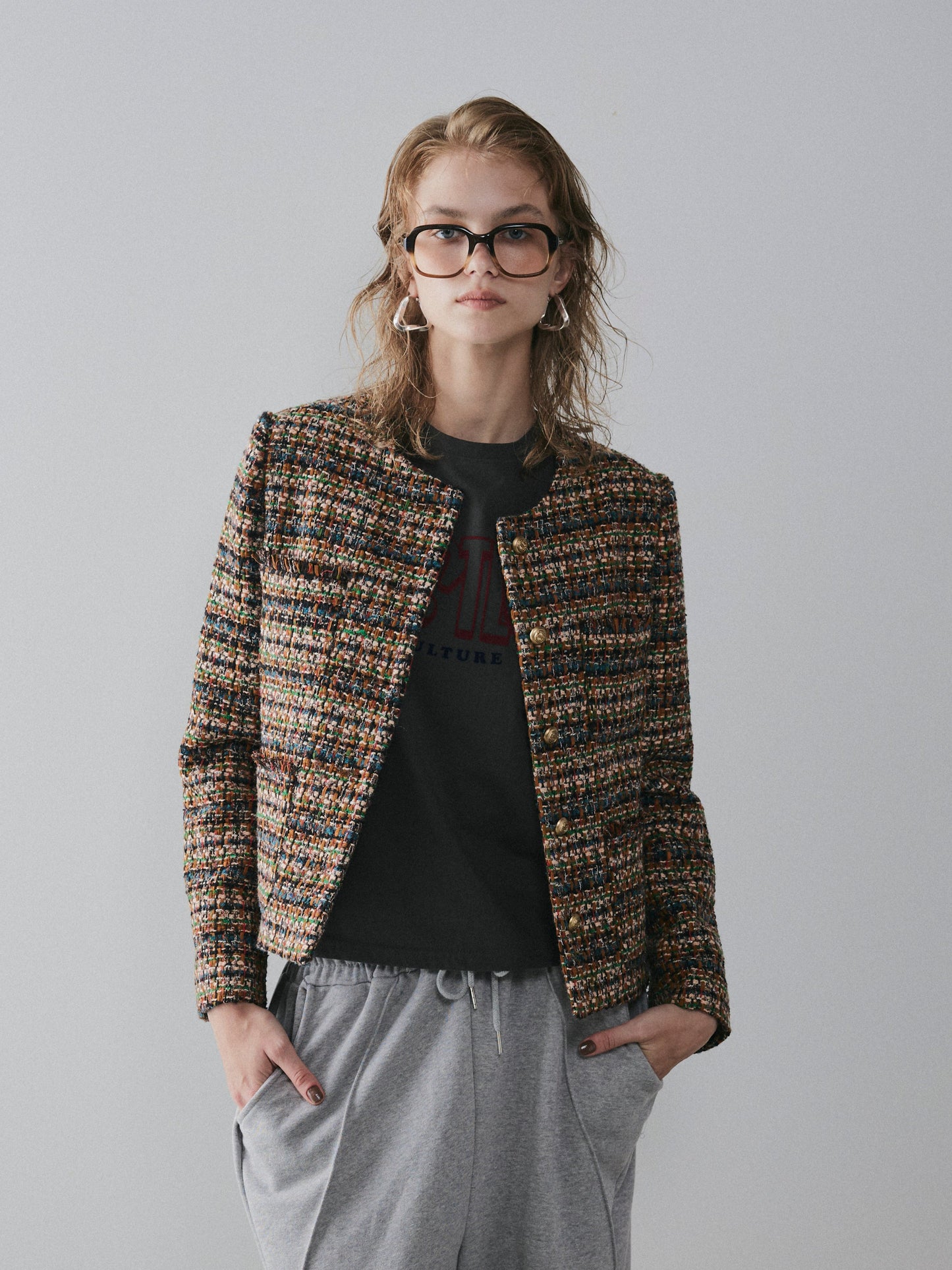 【予約:11月中旬】Mixed Tweed Jacket/60251004001