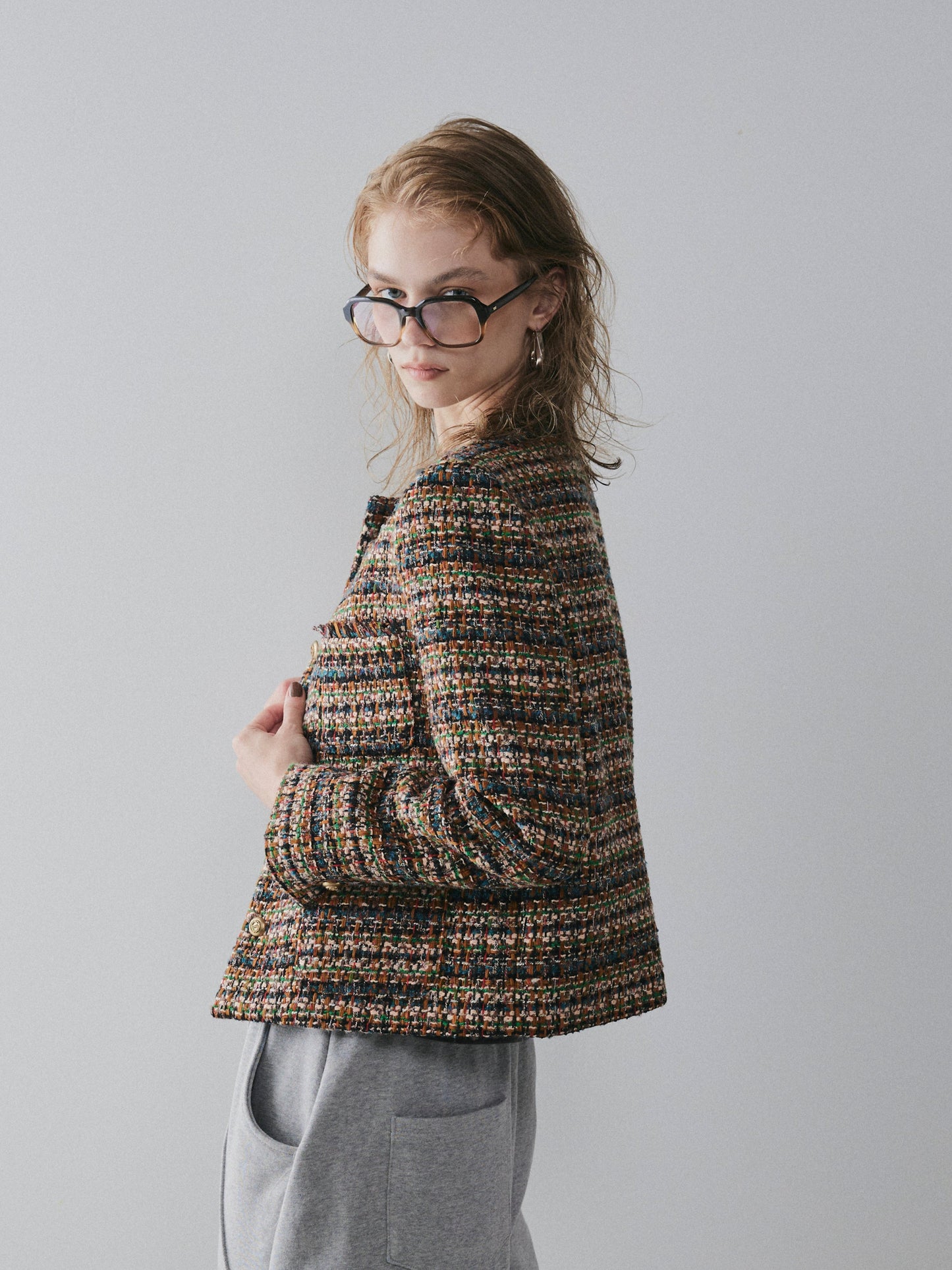 【予約:11月中旬】Mixed Tweed Jacket/60251004001
