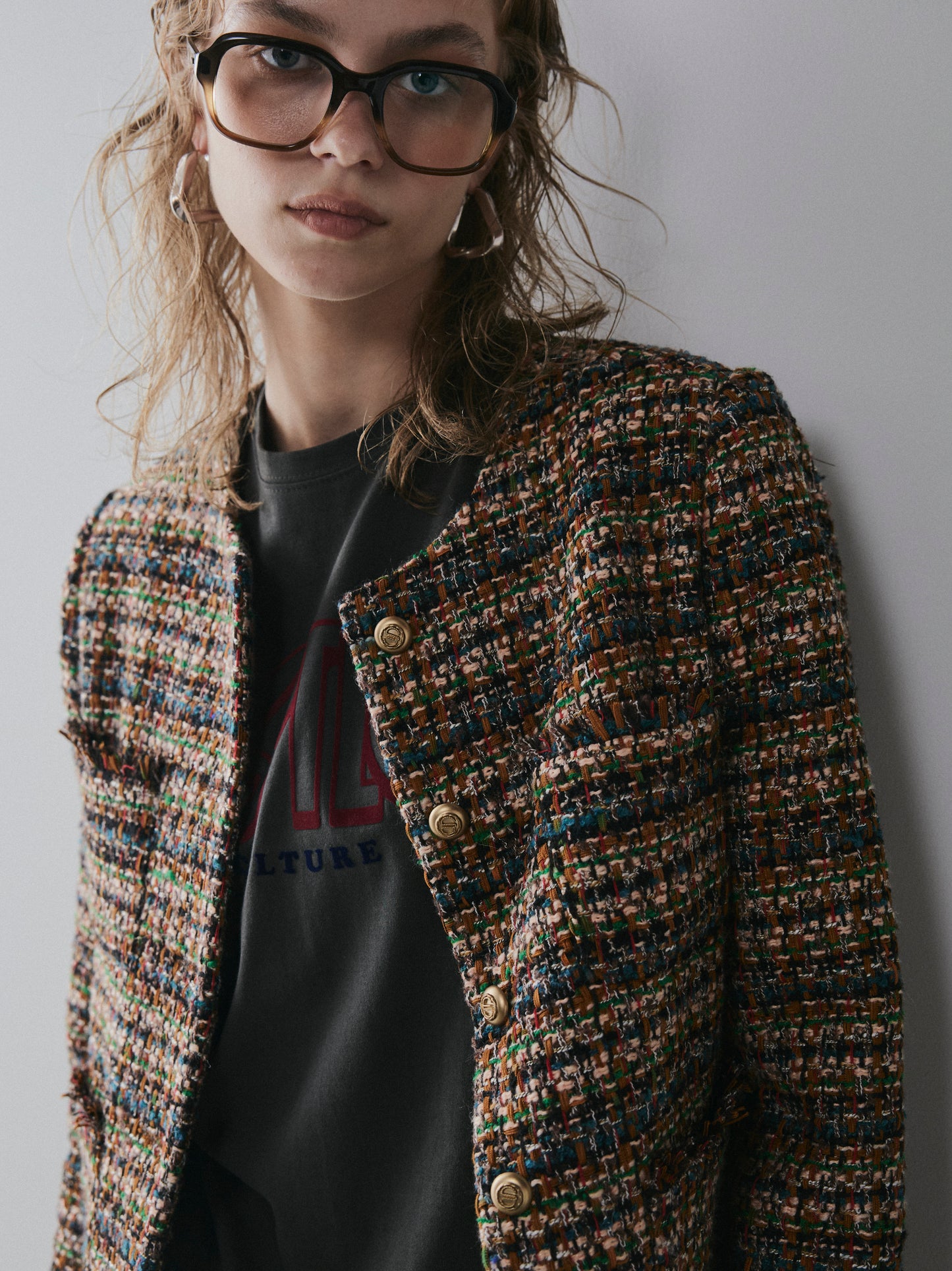 【予約:11月中旬】Mixed Tweed Jacket/60251004001