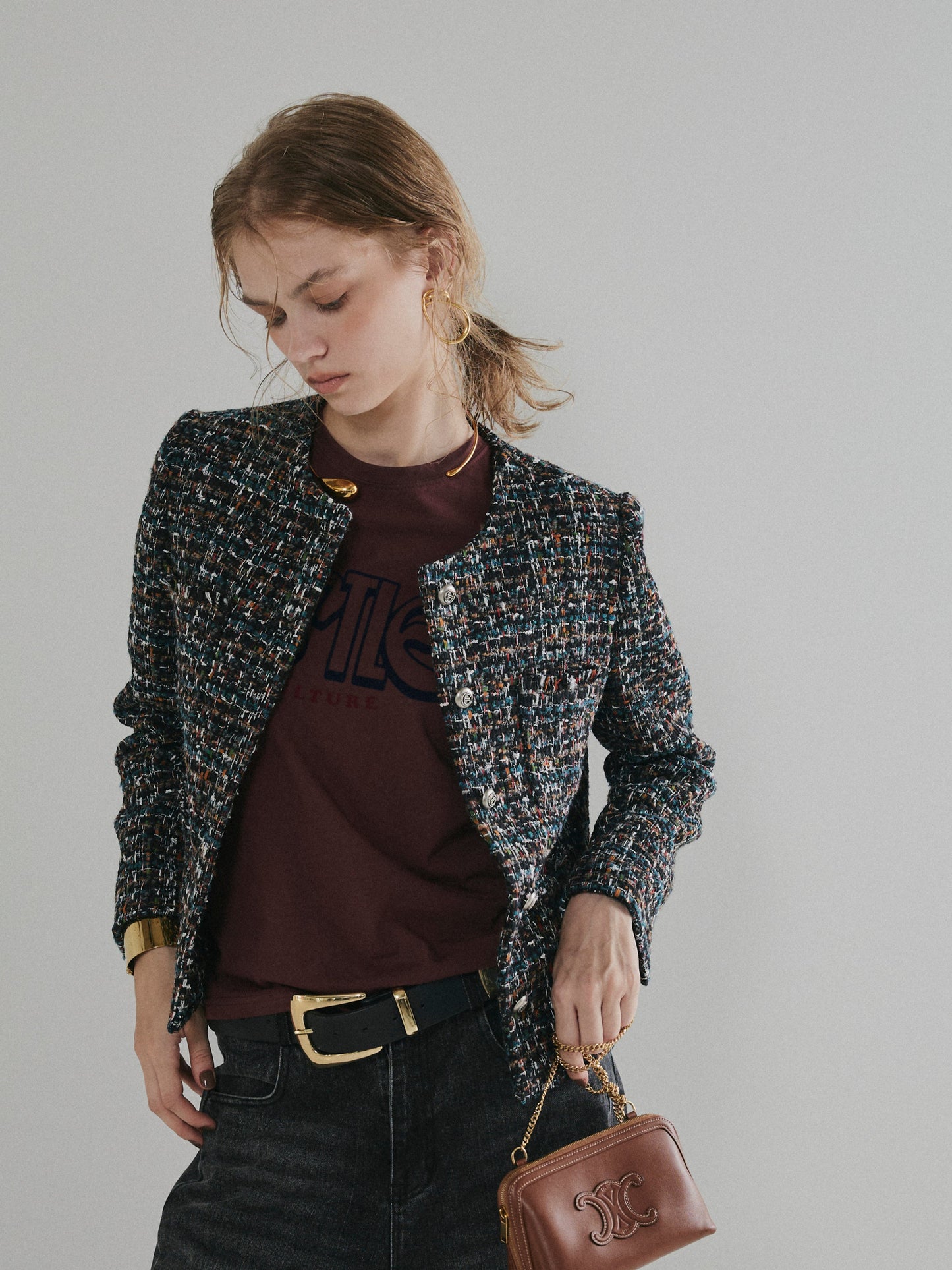 【予約:11月中旬】Mixed Tweed Jacket/60251004001
