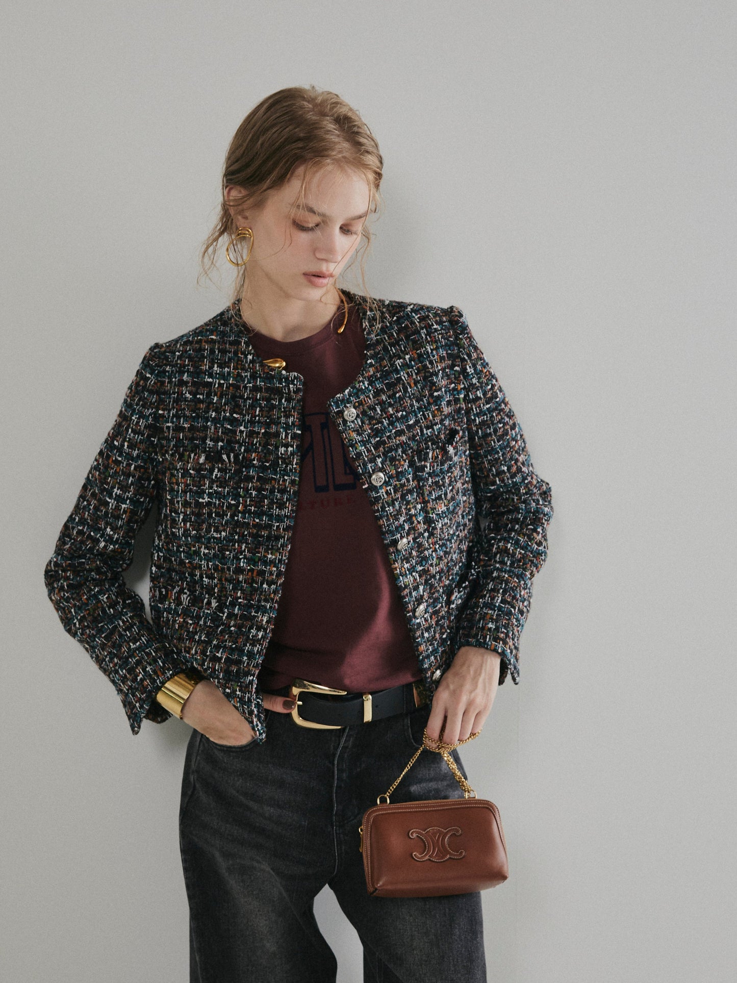 【予約:11月中旬】Mixed Tweed Jacket/60251004001
