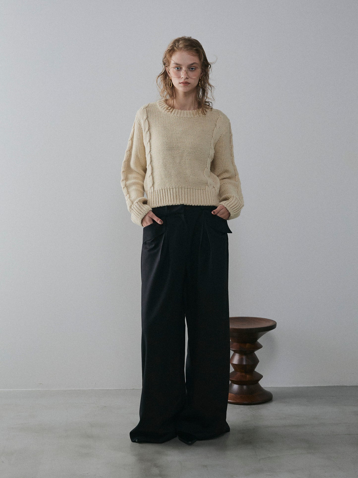 【予約:11月中旬】Laced Back Hole Knit/60251009019