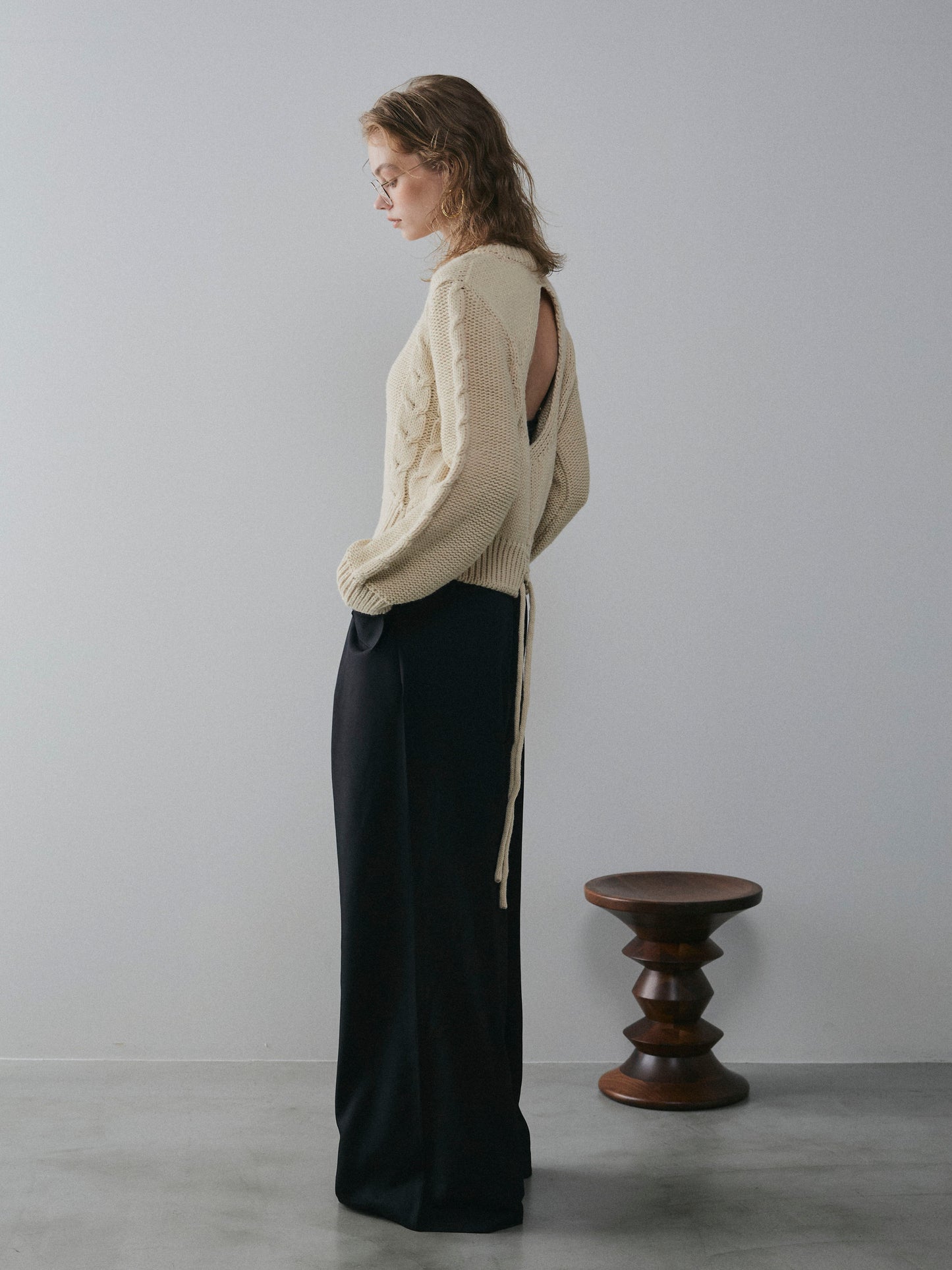 【予約:11月中旬】Laced Back Hole Knit/60251009019