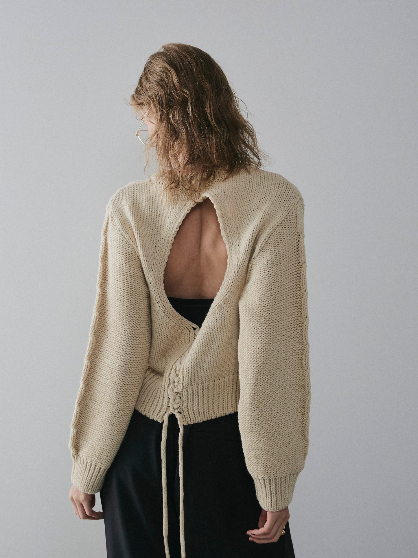 【予約:11月中旬】Laced Back Hole Knit/60251009019