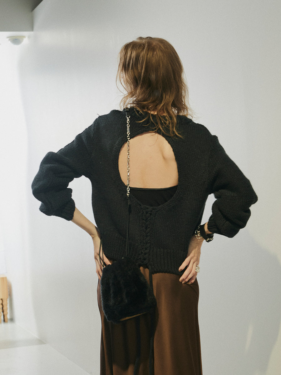 【予約:11月中旬】Laced Back Hole Knit/60251009019