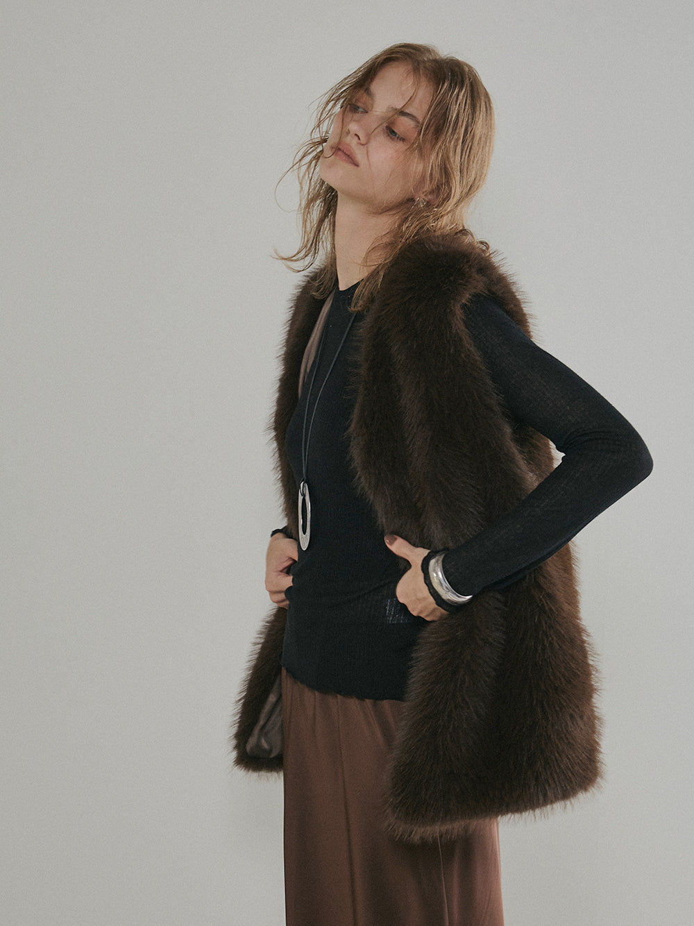 【予約:11月中旬】Eco Fur Vest/60251004038