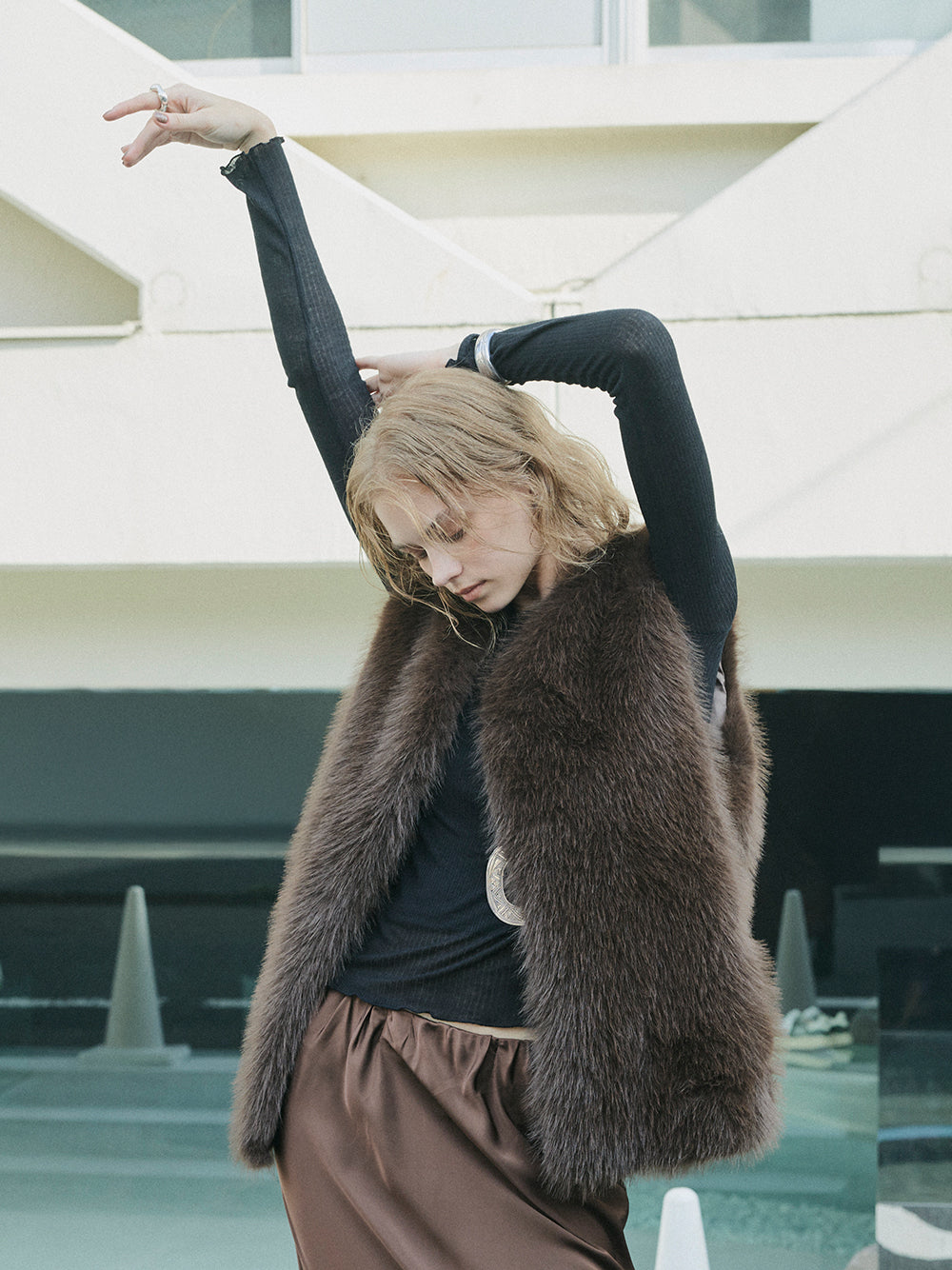 【予約:11月中旬】Eco Fur Vest/60251004038