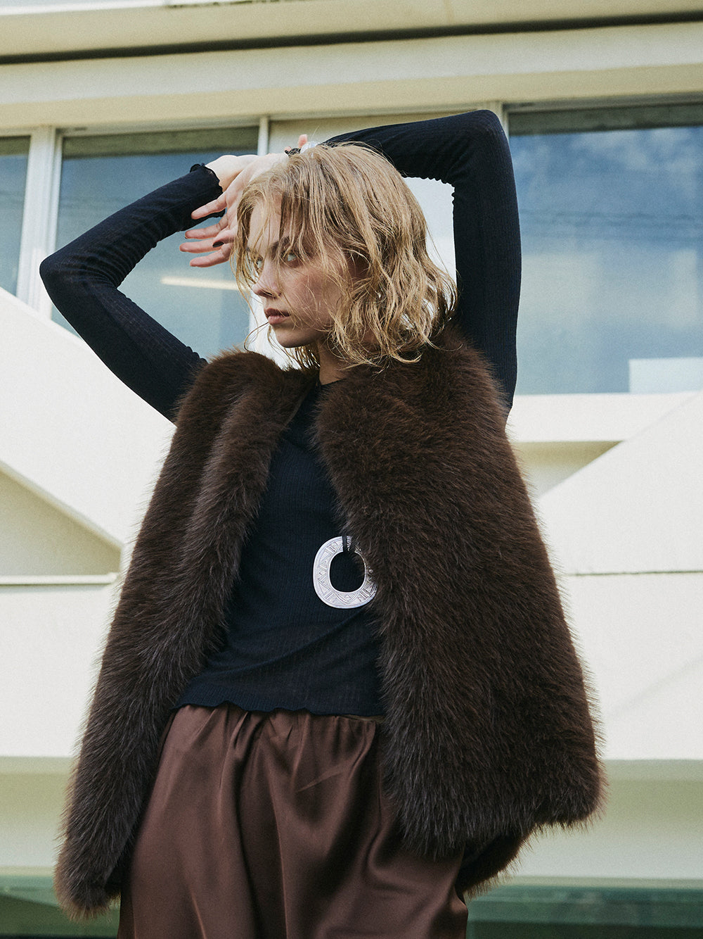 【予約:11月中旬】Eco Fur Vest/60251004038