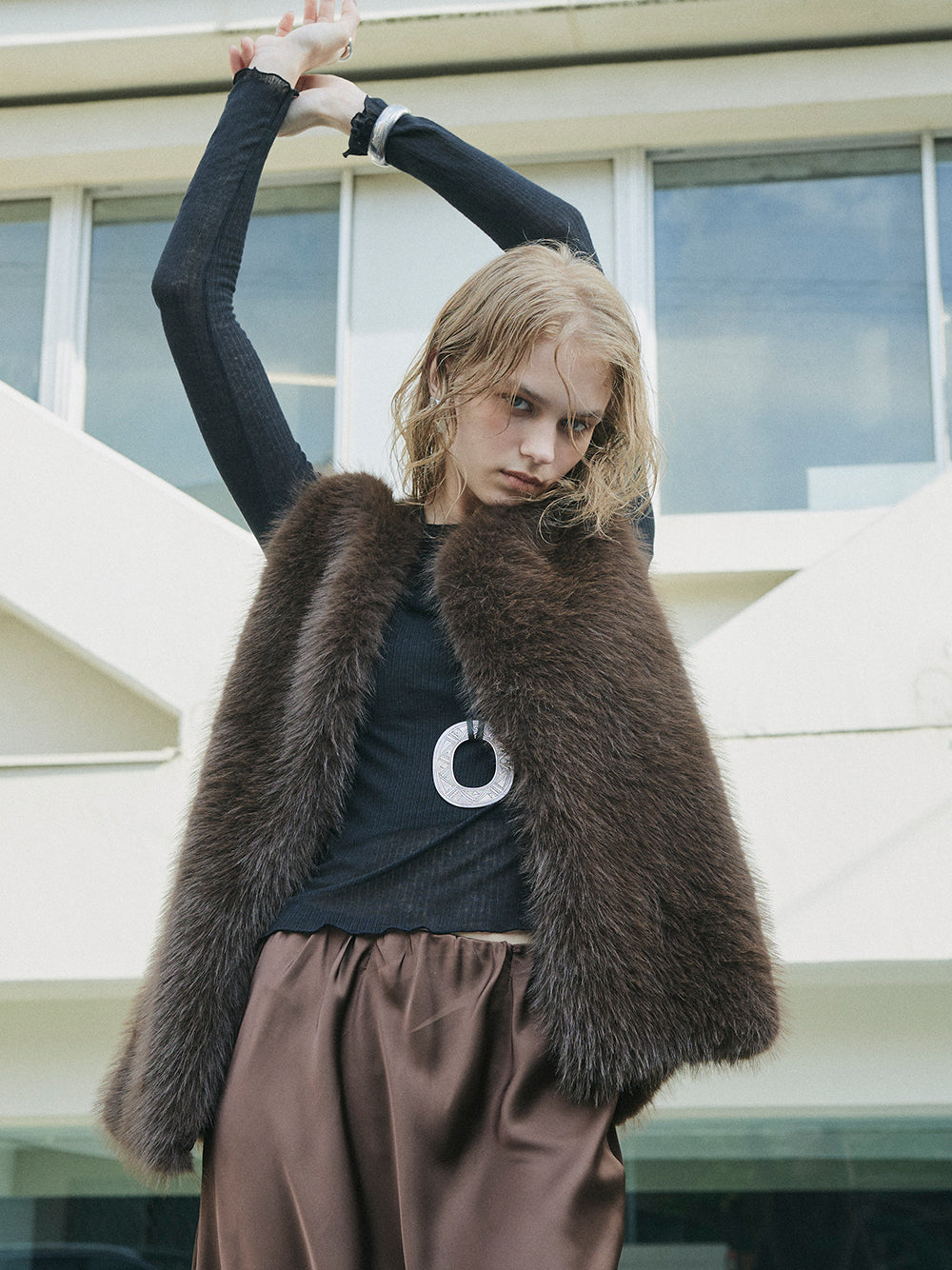 【予約:11月中旬】Eco Fur Vest/60251004038