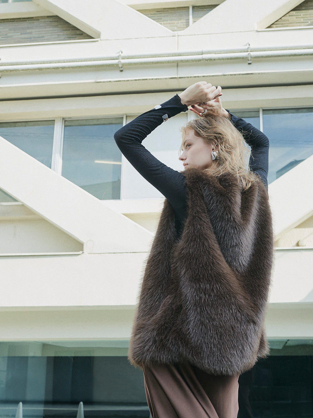 【予約:11月中旬】Eco Fur Vest/60251004038