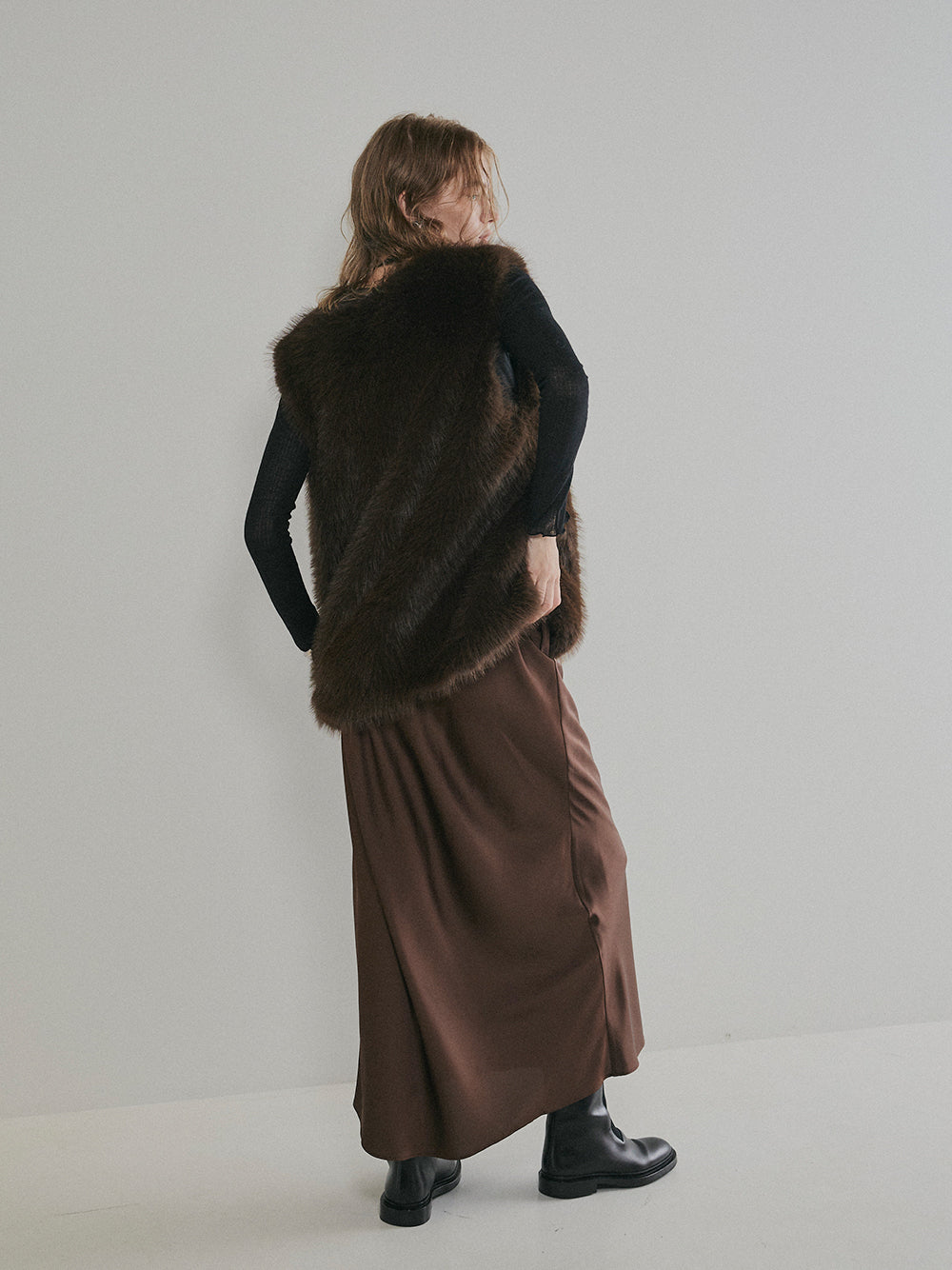 【予約:11月中旬】Eco Fur Vest/60251004038