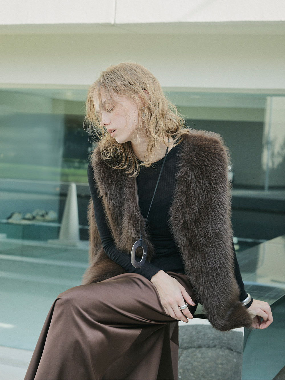 【予約:11月中旬】Eco Fur Vest/60251004038