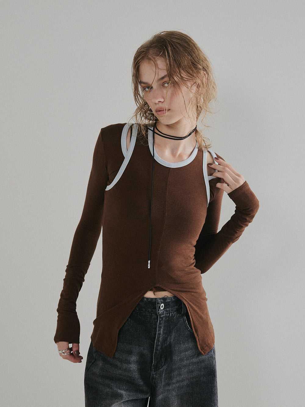 【予約:11月中旬】Piping Layered Tops/60251008008