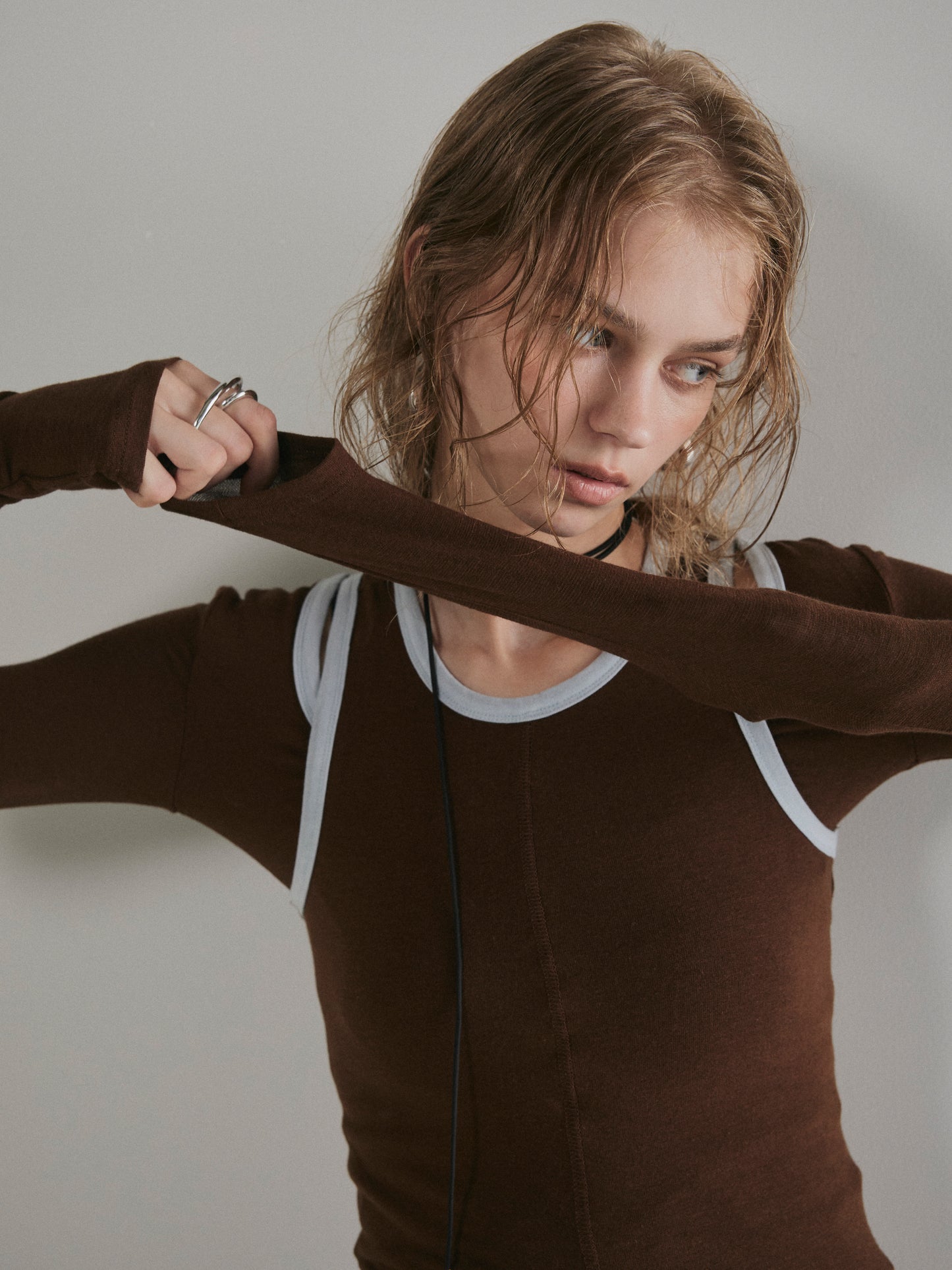 【予約:11月中旬】Piping Layered Tops/60251008008