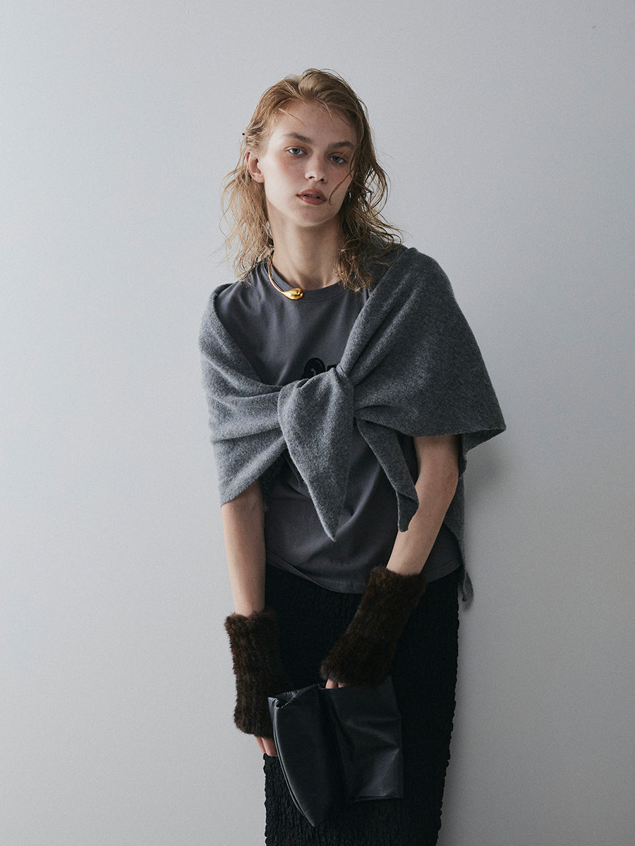 【予約:11月中旬】Triangle Knit Scarf/60251000033
