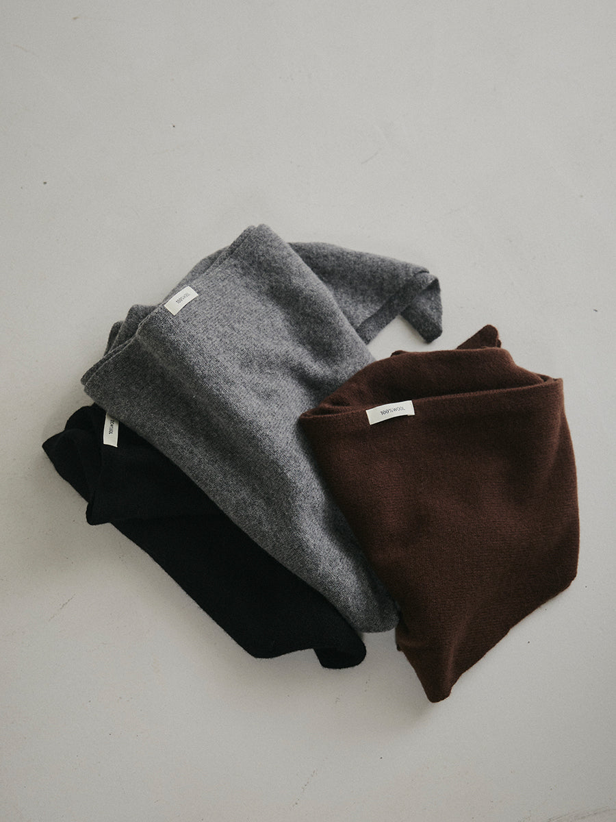 【予約:11月中旬】Triangle Knit Scarf/60251000033