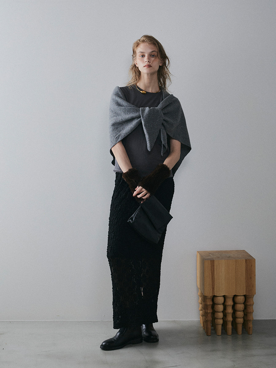 【予約:11月中旬】Triangle Knit Scarf/60251000033