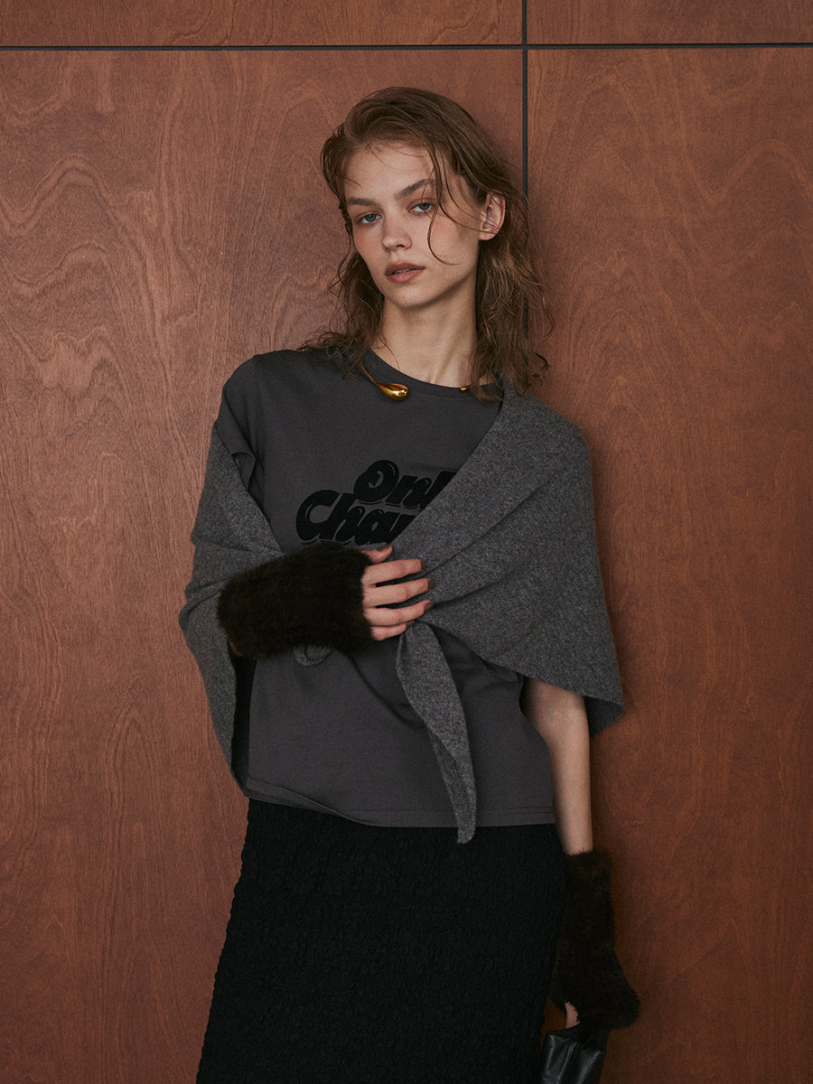 【予約:11月中旬】Triangle Knit Scarf/60251000033