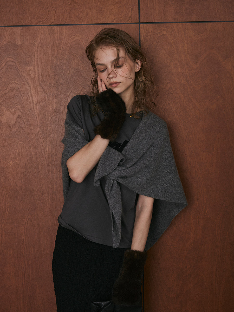 【予約:11月中旬】Triangle Knit Scarf/60251000033