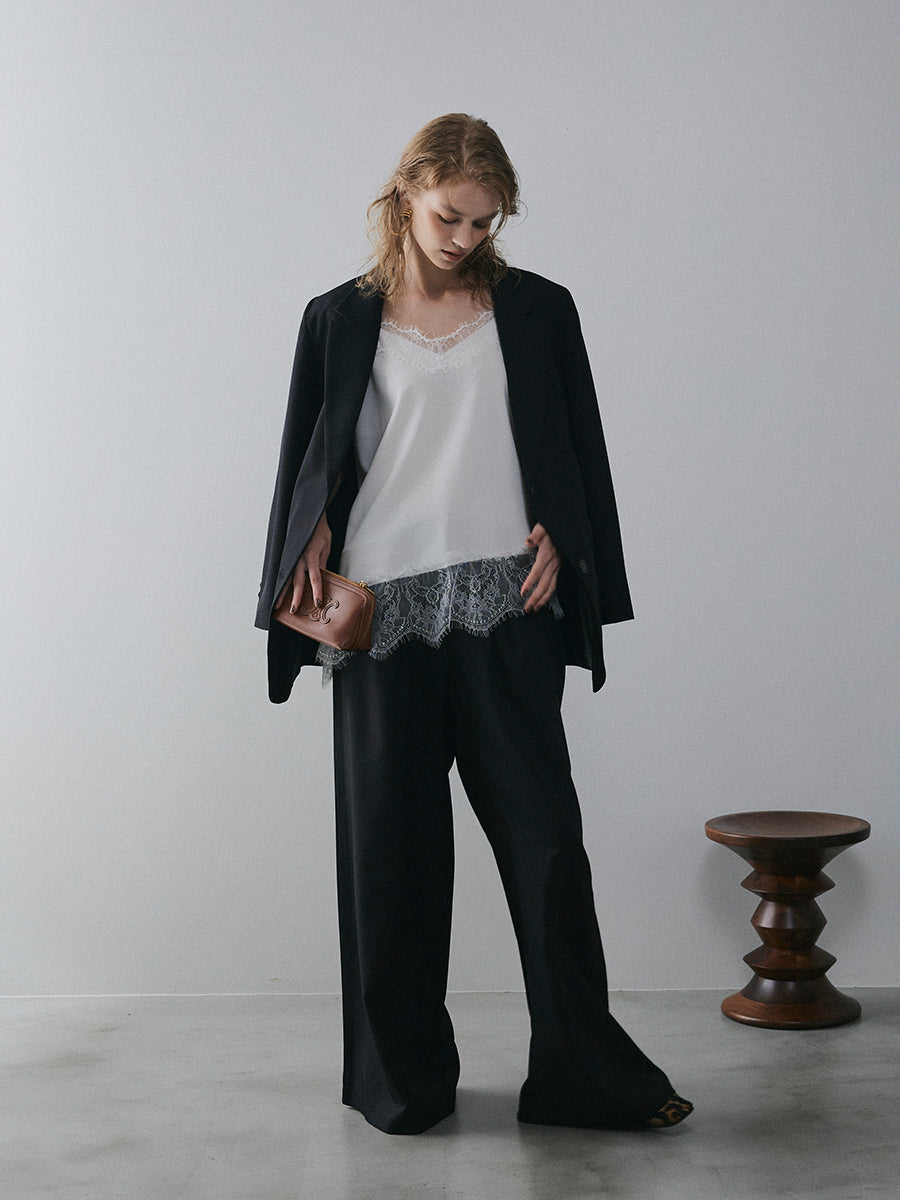 【予約:11月中旬】Asymmetry Lace Camisole/60251001014