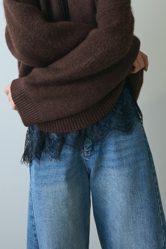 【予約:12月中旬】Asymmetry Lace Camisole/60251001014