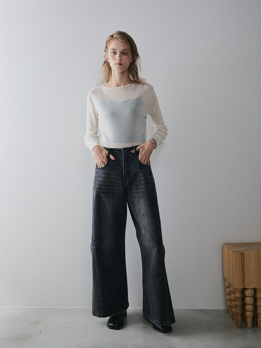 【予約:11月中旬】Structured Wide Denim/60251003025