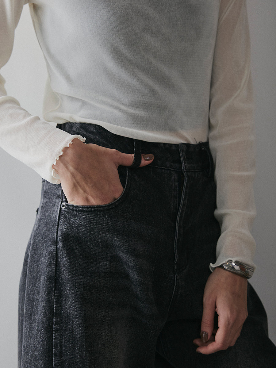 【予約:11月中旬】Structured Wide Denim/60251003025
