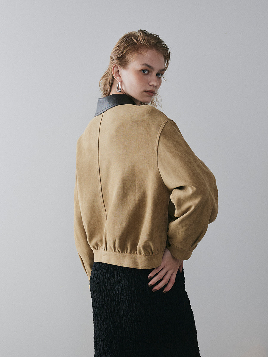 【予約:11月中旬】Dual Collar Eco Suede Jacket/60251004004