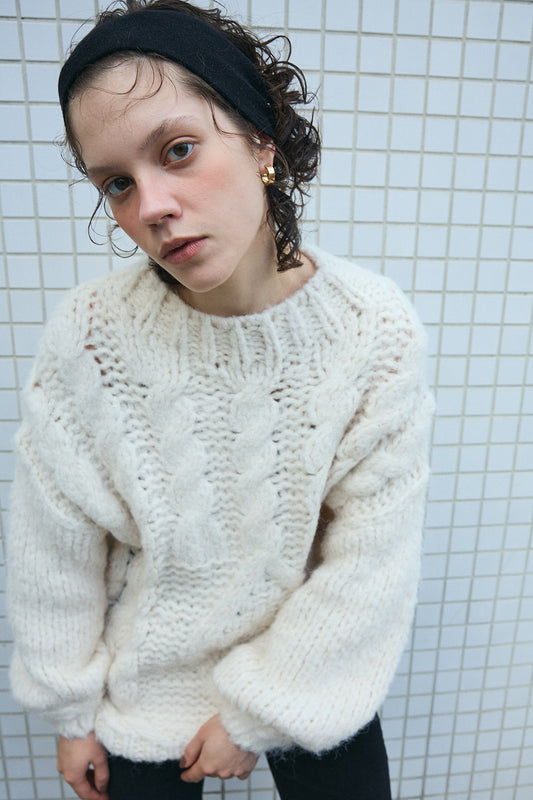 【予約:12月中旬】Chunky Cable Knit/60251109044