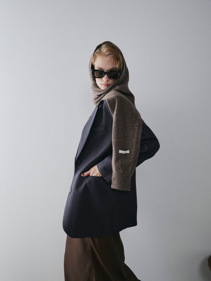 【予約：11月中旬】Cutting Knit DesignScarf／60251000032