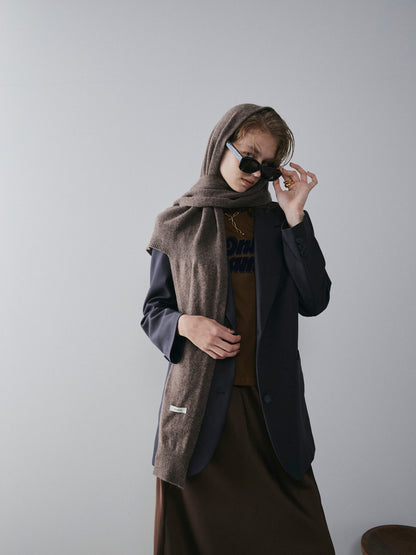 【予約：11月中旬】Cutting Knit DesignScarf／60251000032