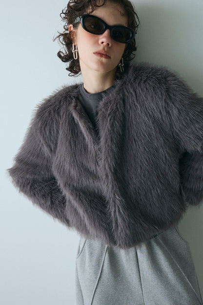 【予約：1月下旬〜2月上旬】Eco Fur Jacket／60251104040