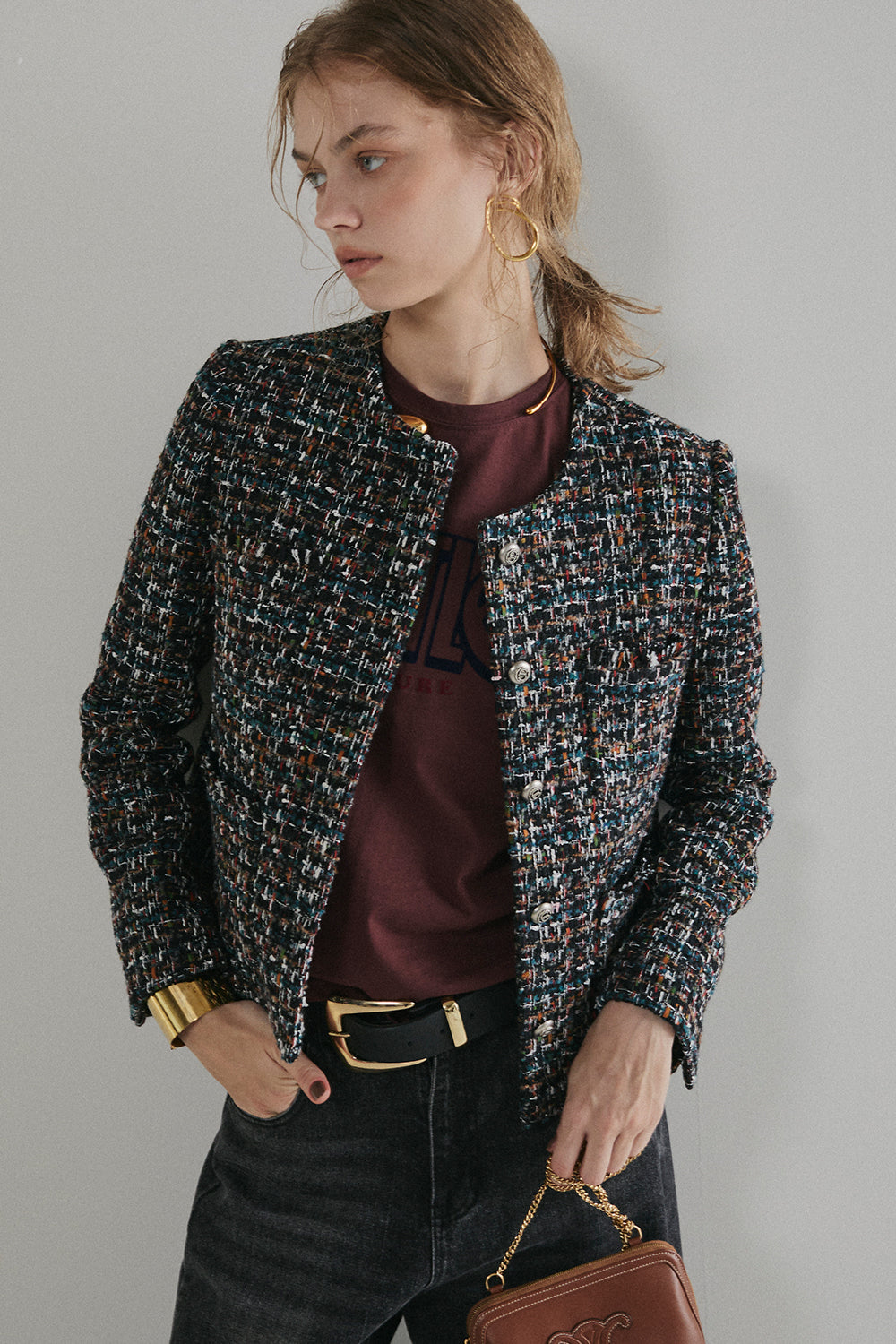 【予約：1月下旬〜2月上旬】Mixed Tweed Jacket／60251004001