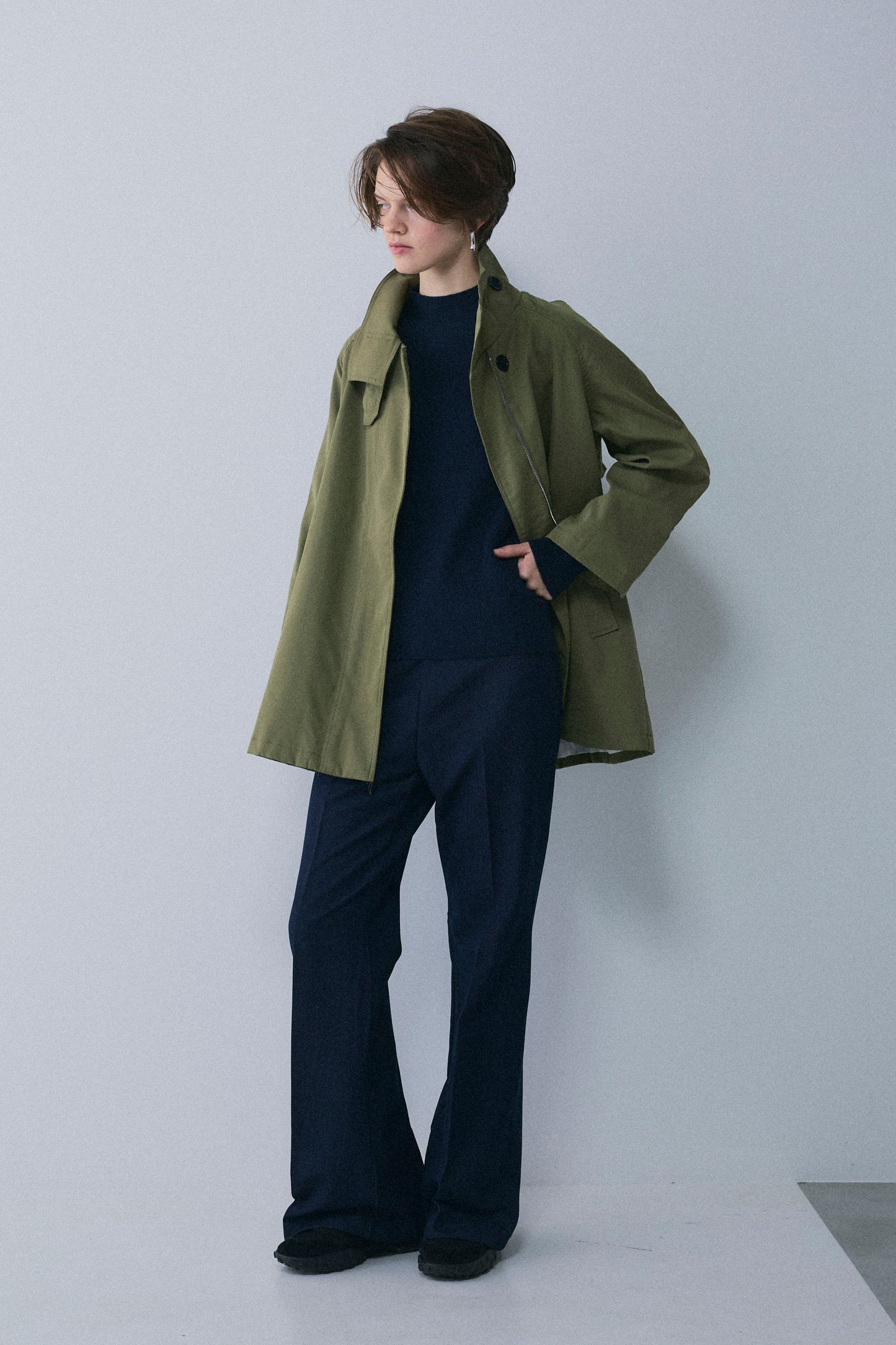 【予約：1月下旬〜2月上旬】Denim-Like Bootcut Pants／60251203069