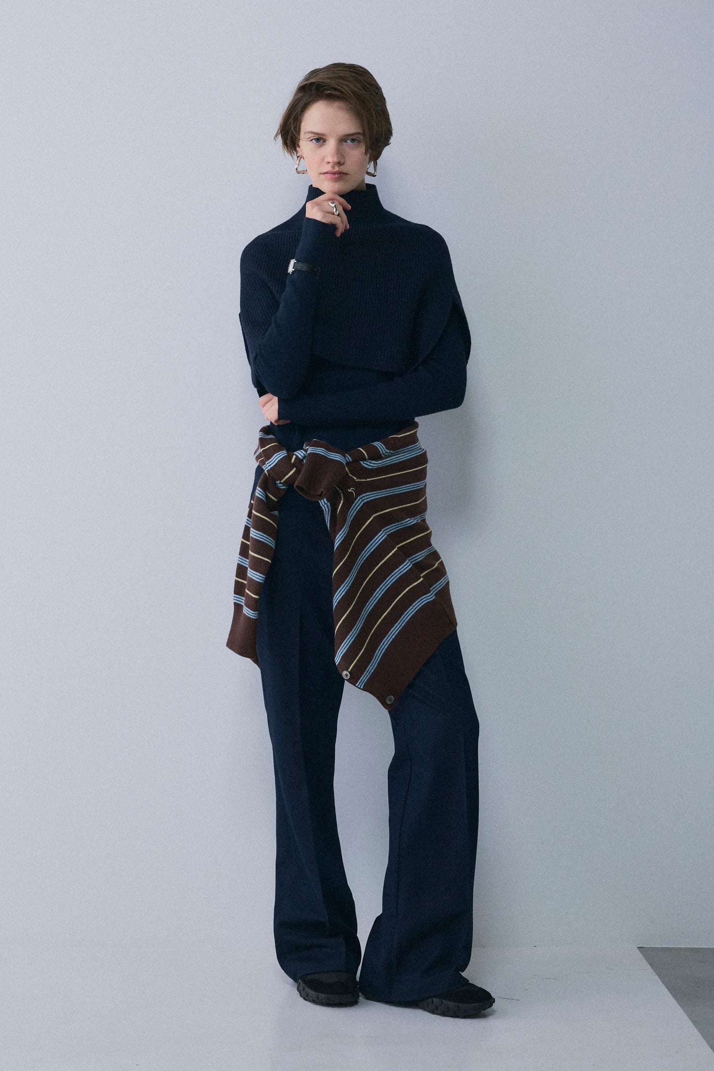 【予約：1月下旬〜2月上旬】Denim-Like Bootcut Pants／60251203069