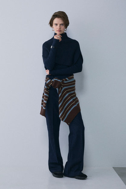 【予約：1月下旬〜2月上旬】Denim-Like Bootcut Pants／60251203069