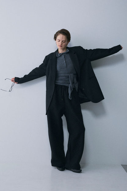 【予約：1月下旬〜2月上旬】Bouclé Fleece Overfit Poodle Pants／60251203070