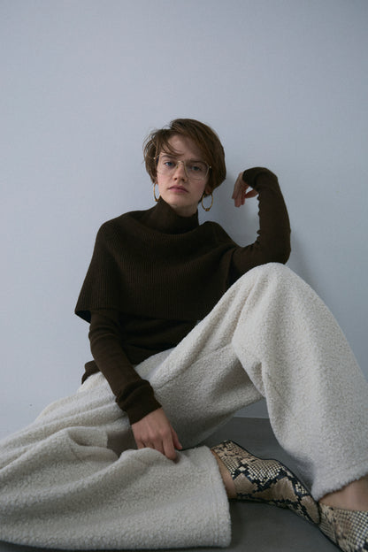 【予約：1月下旬〜2月上旬】Bouclé Fleece Overfit Poodle Pants／60251203070