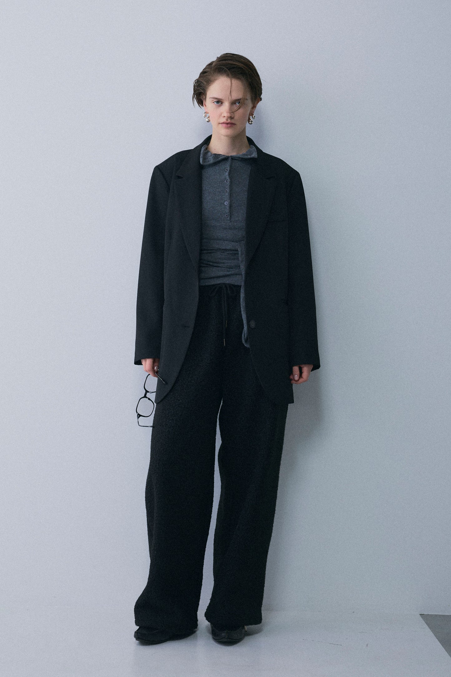 【予約：1月下旬〜2月上旬】Bouclé Fleece Overfit Poodle Pants／60251203070