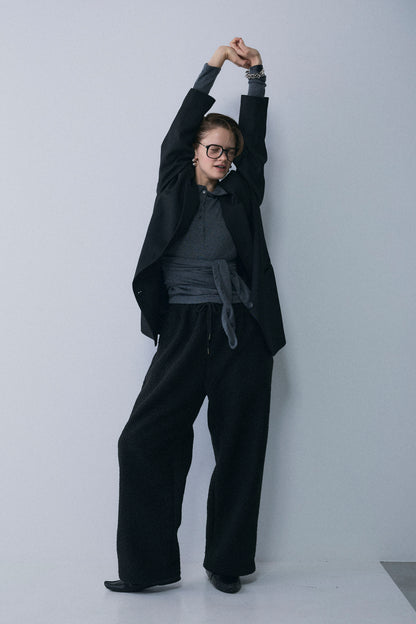 【予約：1月下旬〜2月上旬】Bouclé Fleece Overfit Poodle Pants／60251203070
