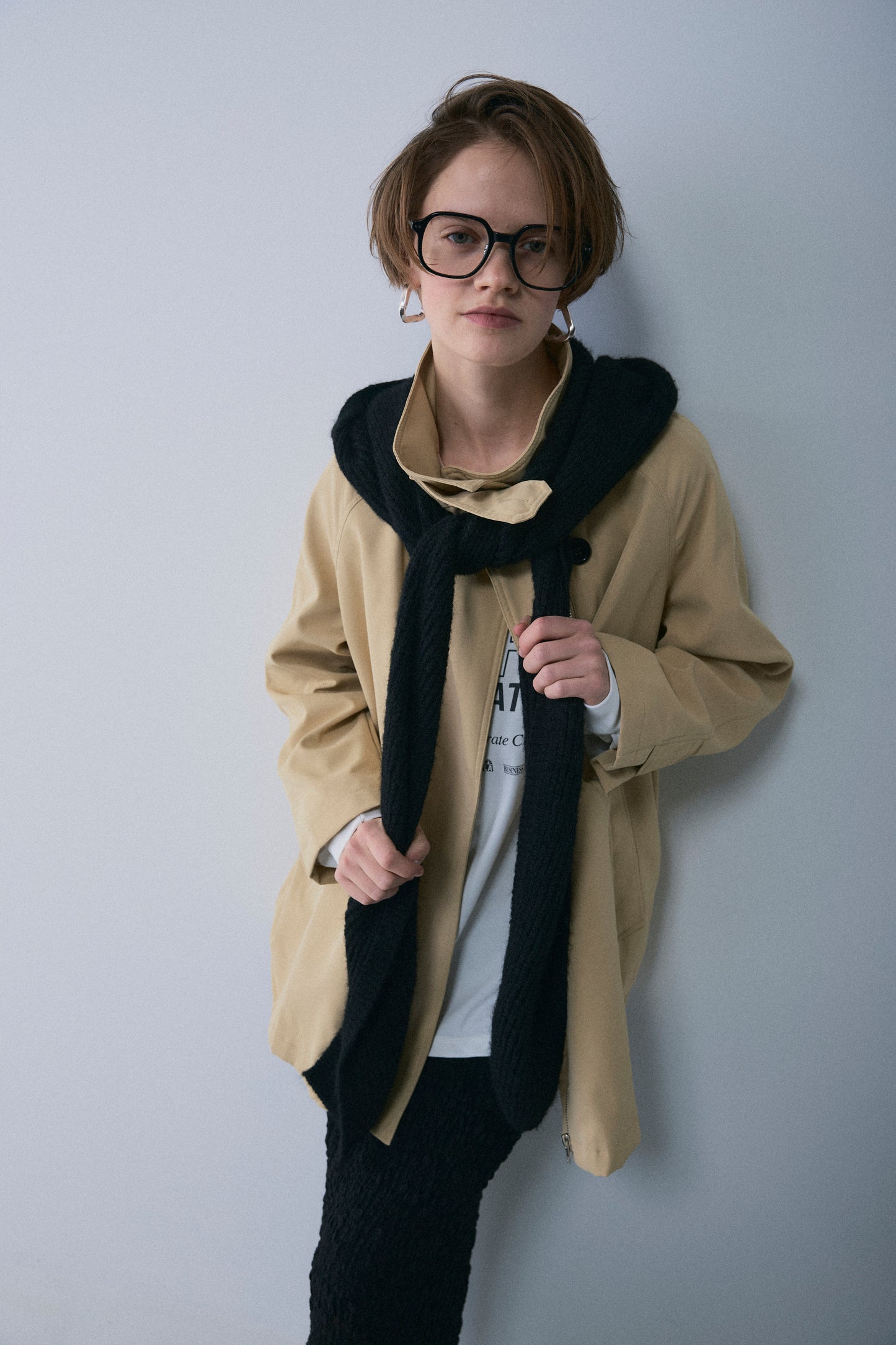【予約：1月下旬〜2月上旬】A-Line Short Trench Coat／60251204060