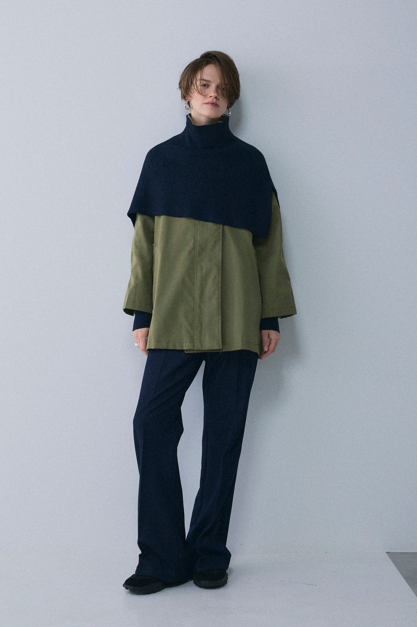 【予約：1月下旬〜2月上旬】A-Line Short Trench Coat／60251204060