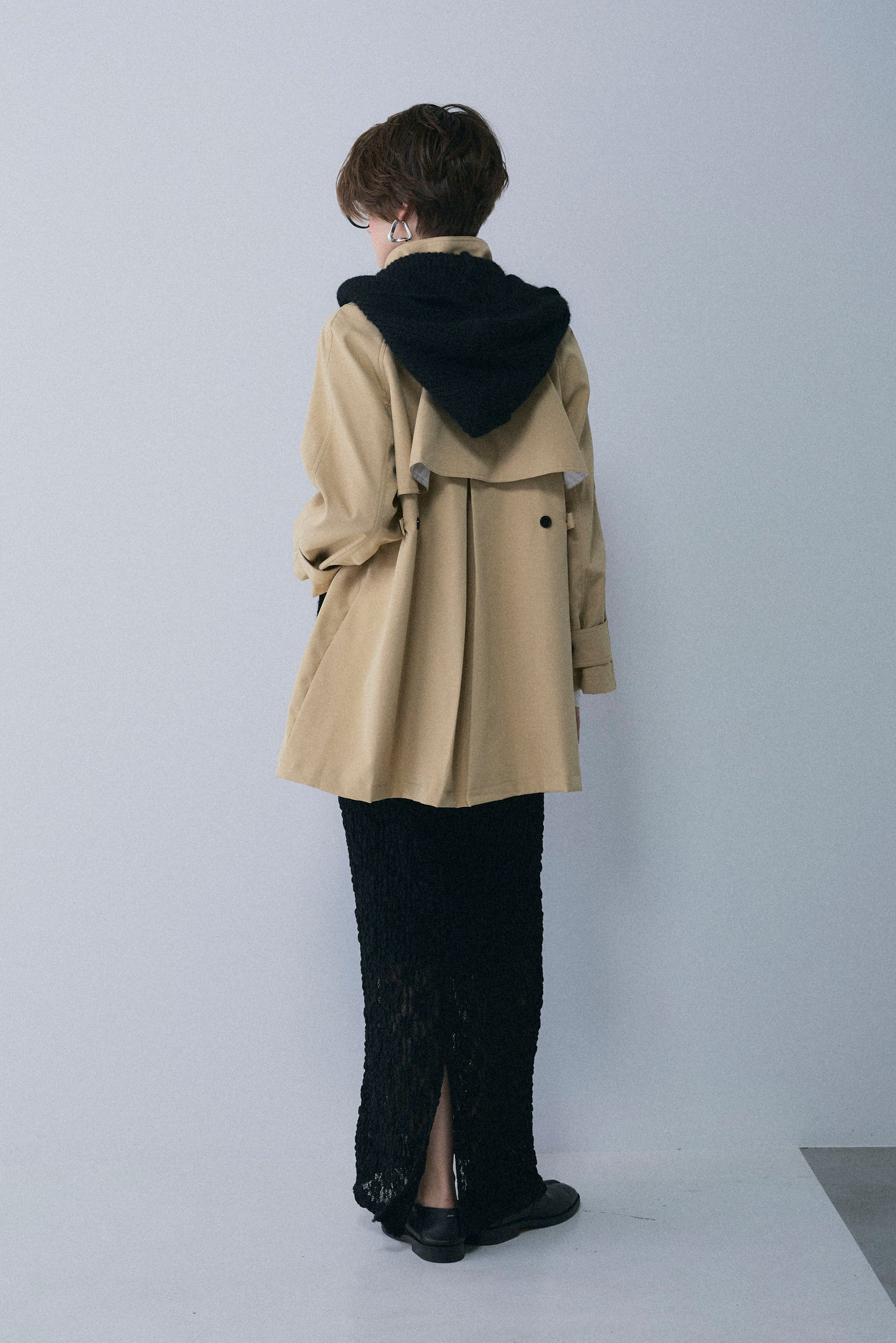 【予約：1月下旬〜2月上旬】A-Line Short Trench Coat／60251204060
