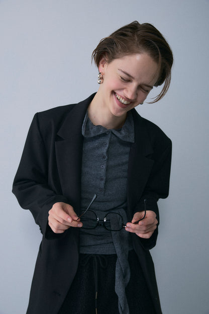 【予約：1月下旬〜2月上旬】Faux Wrap Long T-Shirt／60251208075